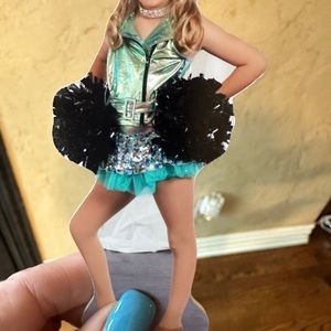 Green/Blue Metallic Jazz Dance Costume